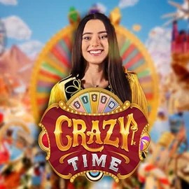 Crazy Time slot logo by Evolution at BetLabel CasinoCrazy Time