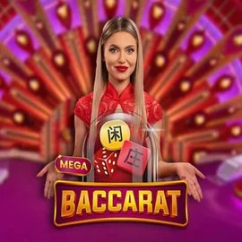 Mega Baccarat logo by Pragmatic Play at BetLabel Casino
